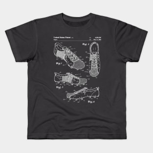 Soccer Boots Patent - Football Boots Art - Antique Kids T-Shirt